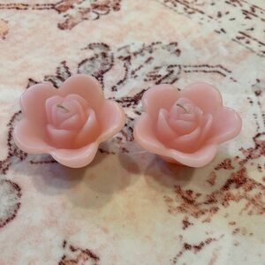 Pink Rose Shaped Candles